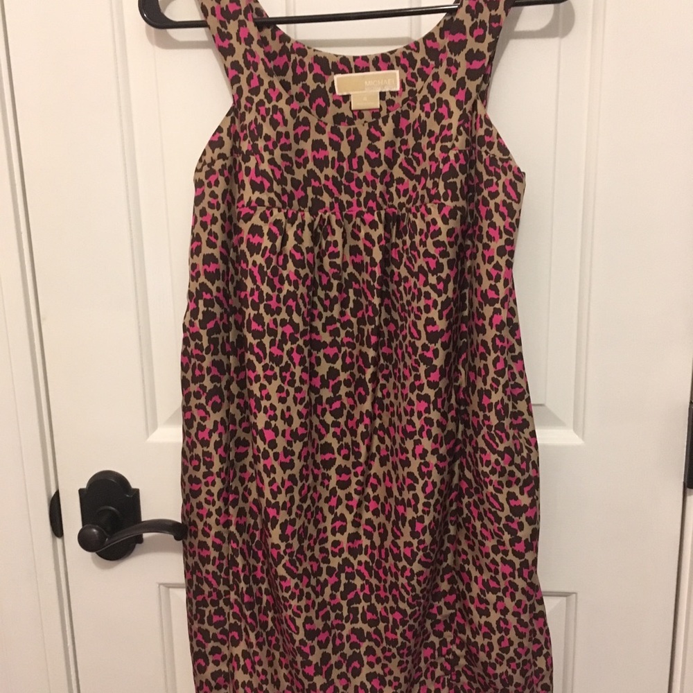 Michael Kors pink leopard print dress